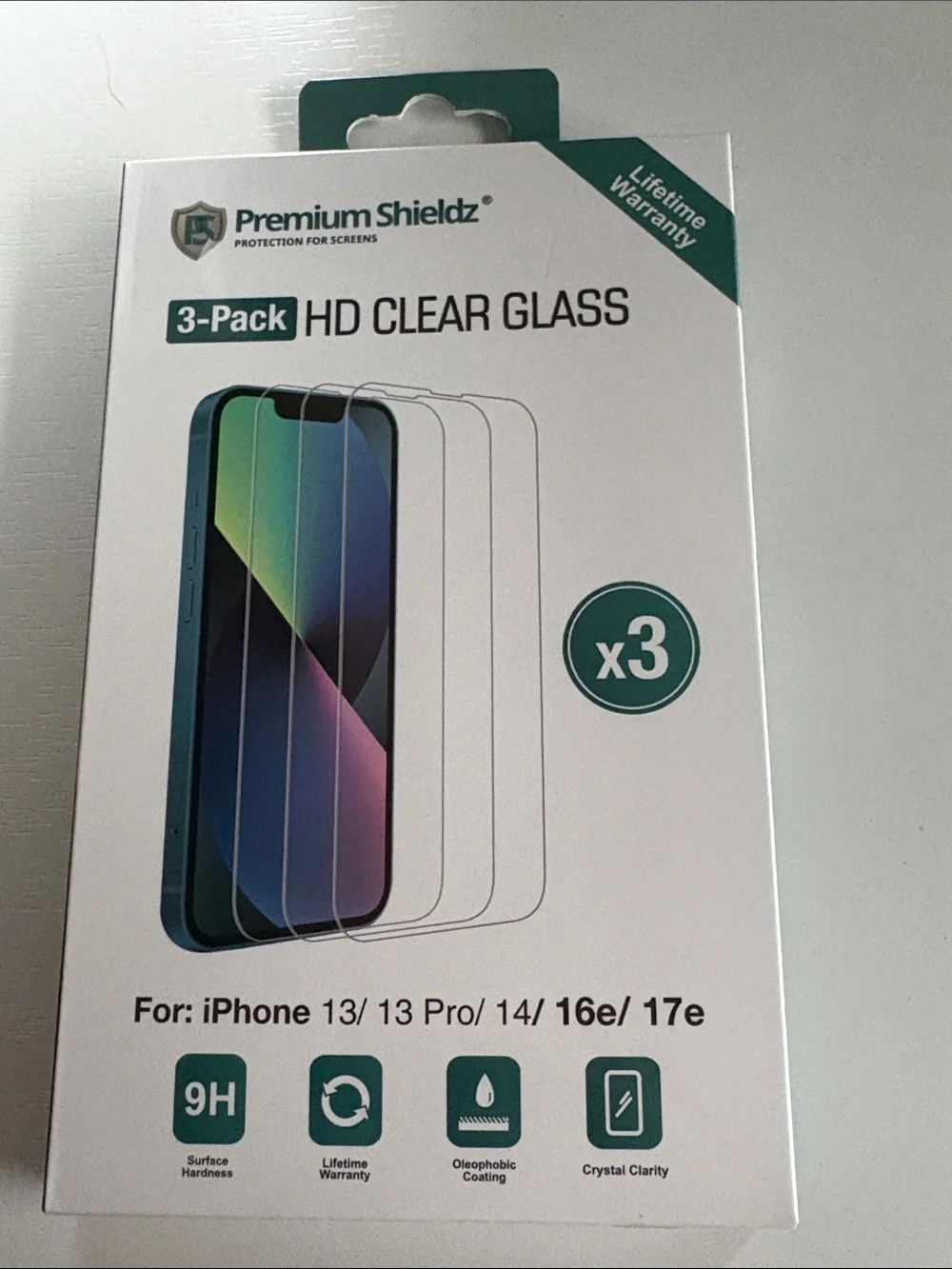 HD Clear Glass Screen Protector for iPhone - 3-Pack